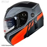 کلاه کاسکت فک متحرک DA1 مدل 102-ORANGE