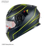 کلاه کاسکت فک متحرک ردلاین مدل NSN23 BLK-GREEN