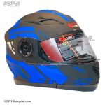 کلاه کاسکت فک متحرک ردلاین مدل 935 BLK-BLU