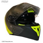 کلاه کاسکت فک ثابت اوریجین مدل STRADA BLK-YELLO