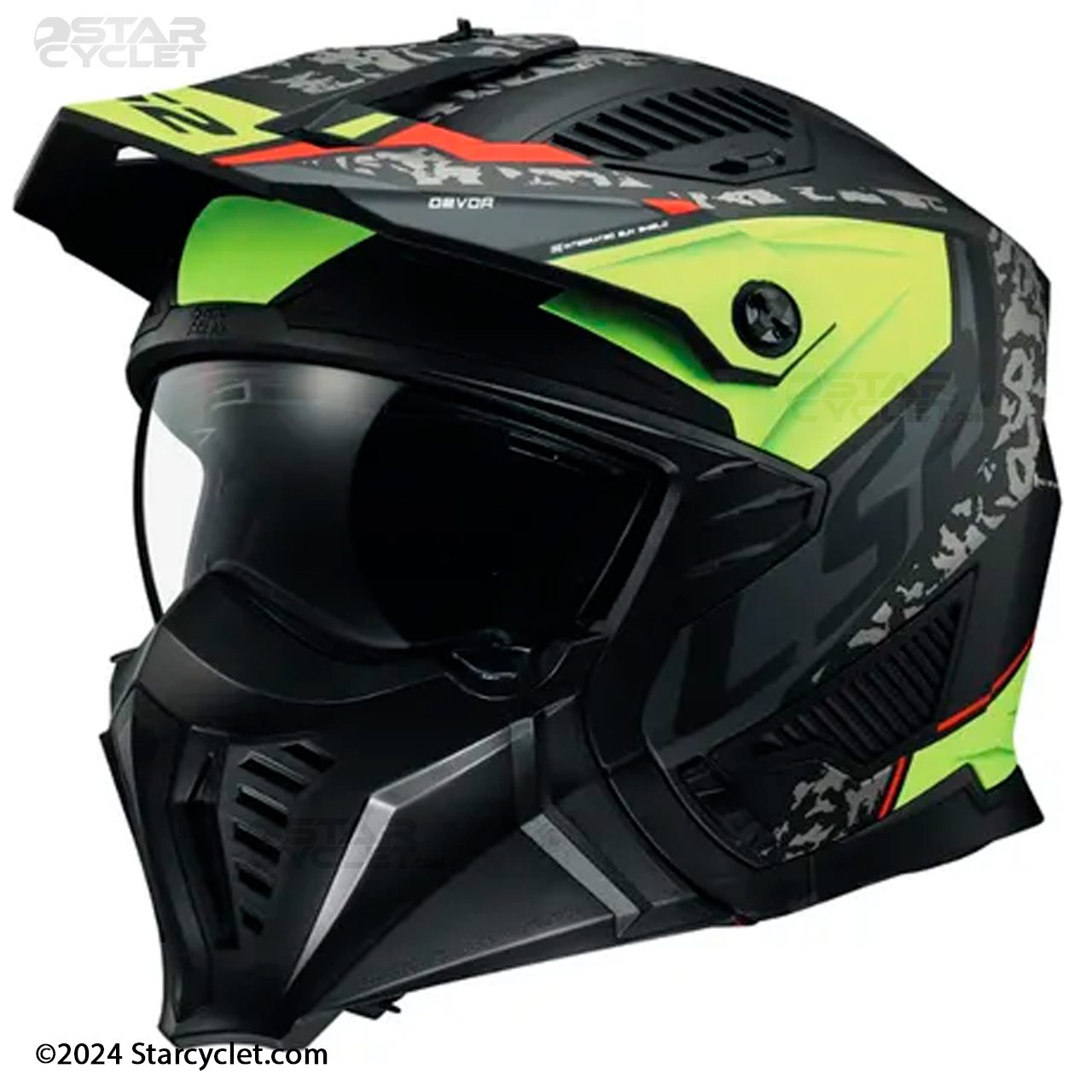 خرید کلاه کاسکت فک جدا LS2 مدل DRIFTER BLACK-GREEN-RED