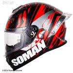 کلاه کاسکت فک ثابت سومان مدلF1-WOLF