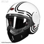 کلاه کاسکت فک متحرک BEON مدل 705-WHITE-BLK