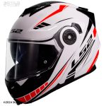 کلاه کاسکت فک متحرک LS2 مدل STROBE II-RED WHITE