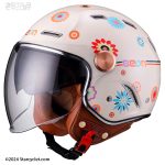 کلاه کاسکت BEON مدل B122-PINK FLOWER