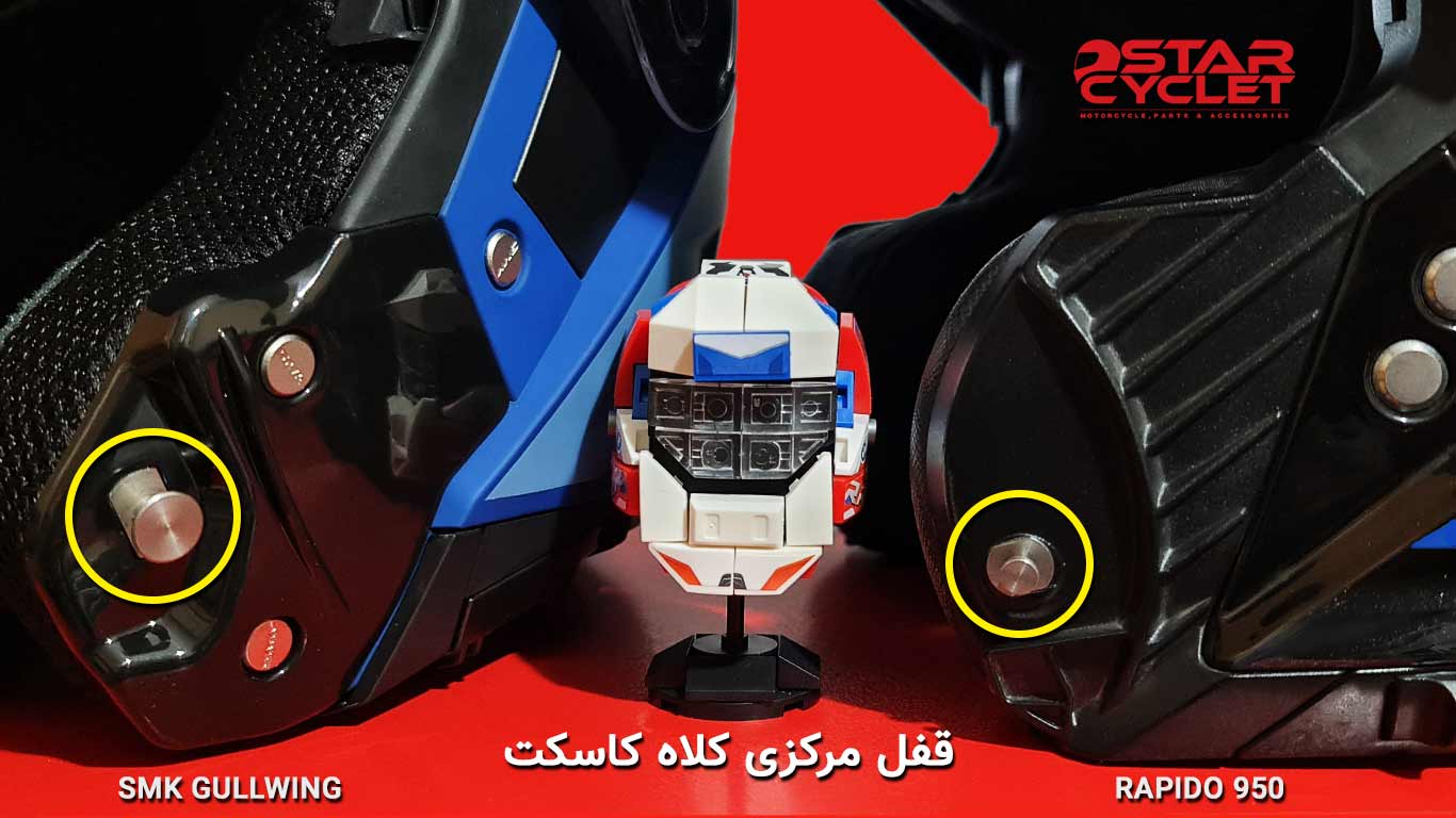 قفل مرکزی کلاه کاسکت فک متحرک