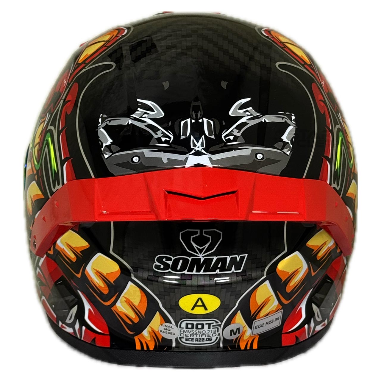 عکس کلاه کاسکت سومان مدل F1-MAMBAMOTO-RED