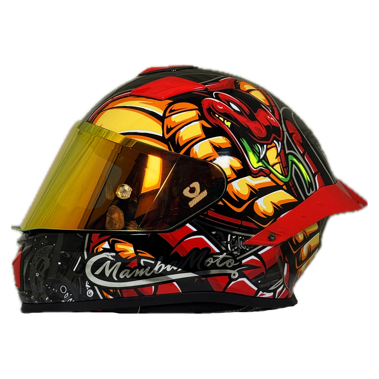 کیفیت کلاه کاسکت سومان مدل F1-MAMBAMOTO-RED