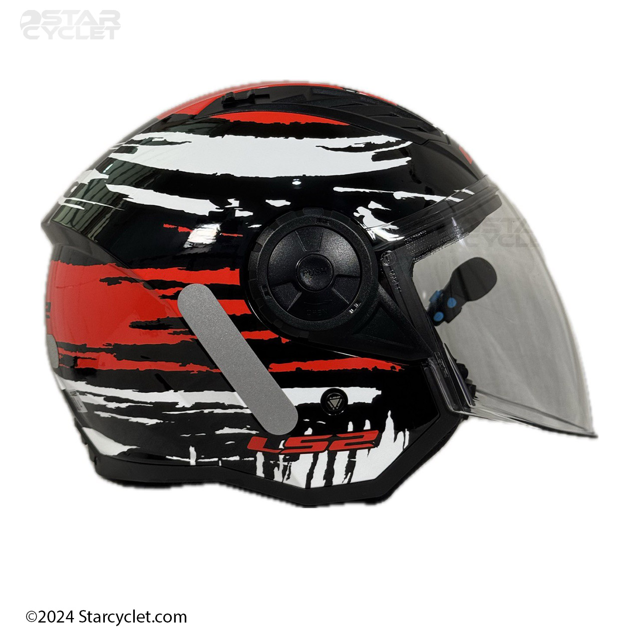 خرید کلاه کاسکت LS2 مدل 616-BLK-RD-WT بلوتوث دار