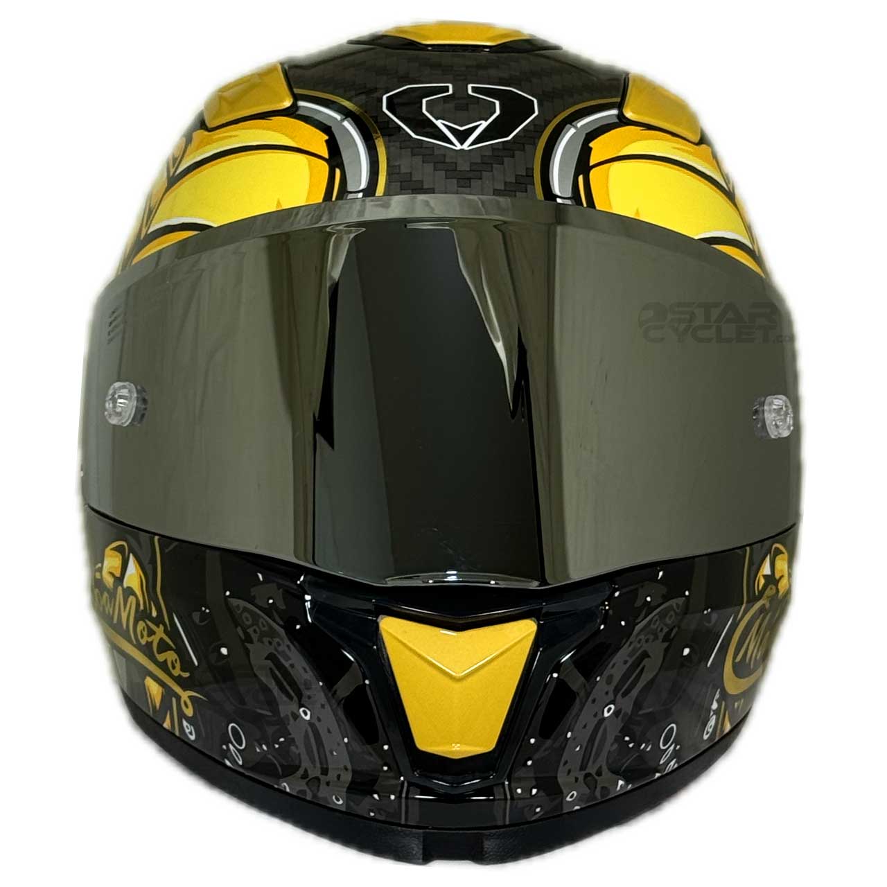 نما جلو کلاه کاسکت SOMAN مدل F1 MAMBAMOTO-YL