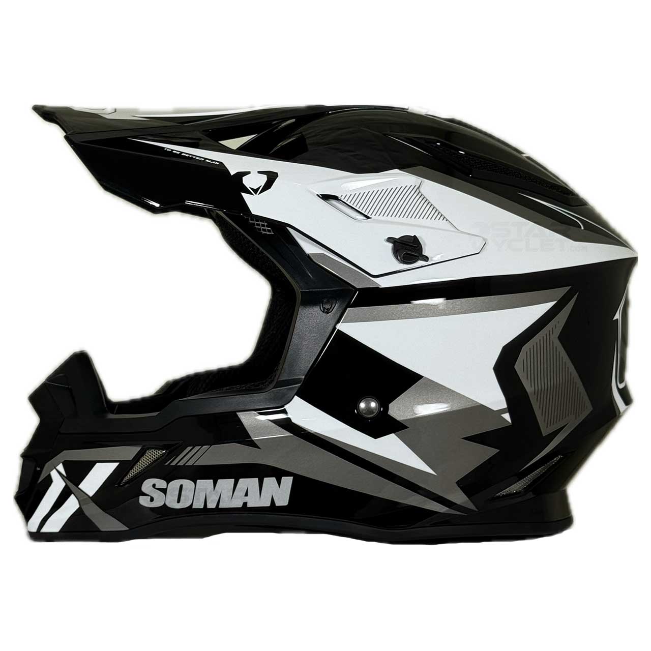 کیفیت کلاه کاسکت کراسی SOMAN مدل M11-BKWT