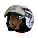 خرید کلاه کاسکت وسپایی BEON مدل B100 WHITE-FORMULA