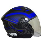 رنگ کلاه کاسکت بدون فک EK مدل JK528 BKBLU