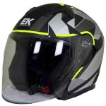 خرید کلاه کاسکت بدون فک EK مدل JK528 BLGR