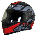 استاندارد کلاه کاسکت فک متحرک EK مدل JK902-BL-RD