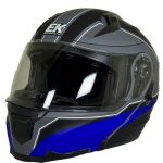 خرید کلاه کاسکت فک متحرک EK مدل JK908 GRY-BL