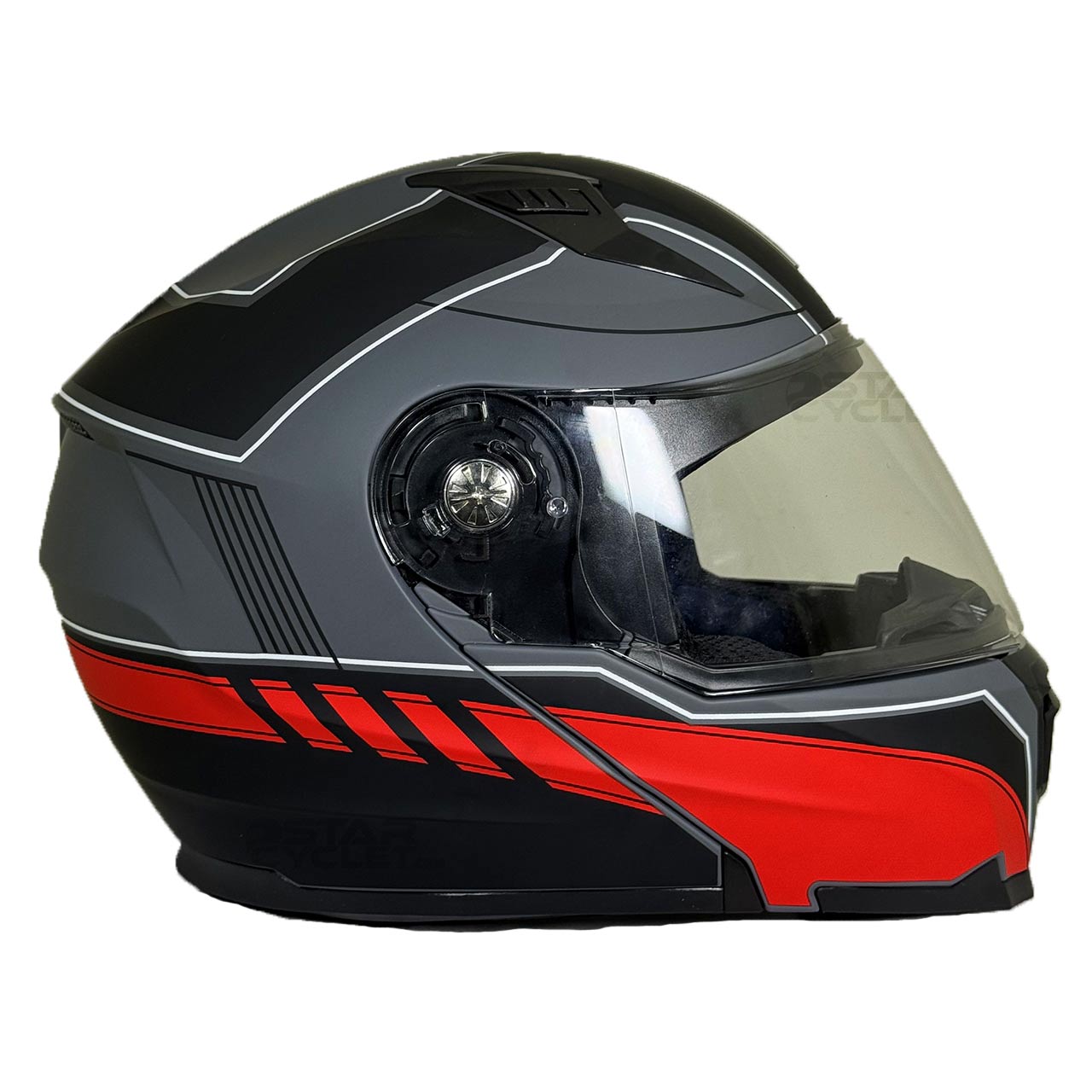 عکس کلاه کاسکت فک متحرک EK مدل JK908-GRY-RD