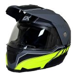 خرید کلاه کاسکت ادونچری EK مدل JK910 MATT-GRAY-WHITE-YELLOW