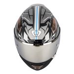 طلق کلاه کاسکت فک ثابت سومان مدل TAIKO-SILVER