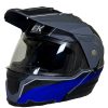 خرید کلاه کاسکت ادونچری EK مدل JK910 MATT-GRAY-WITH-BLUE