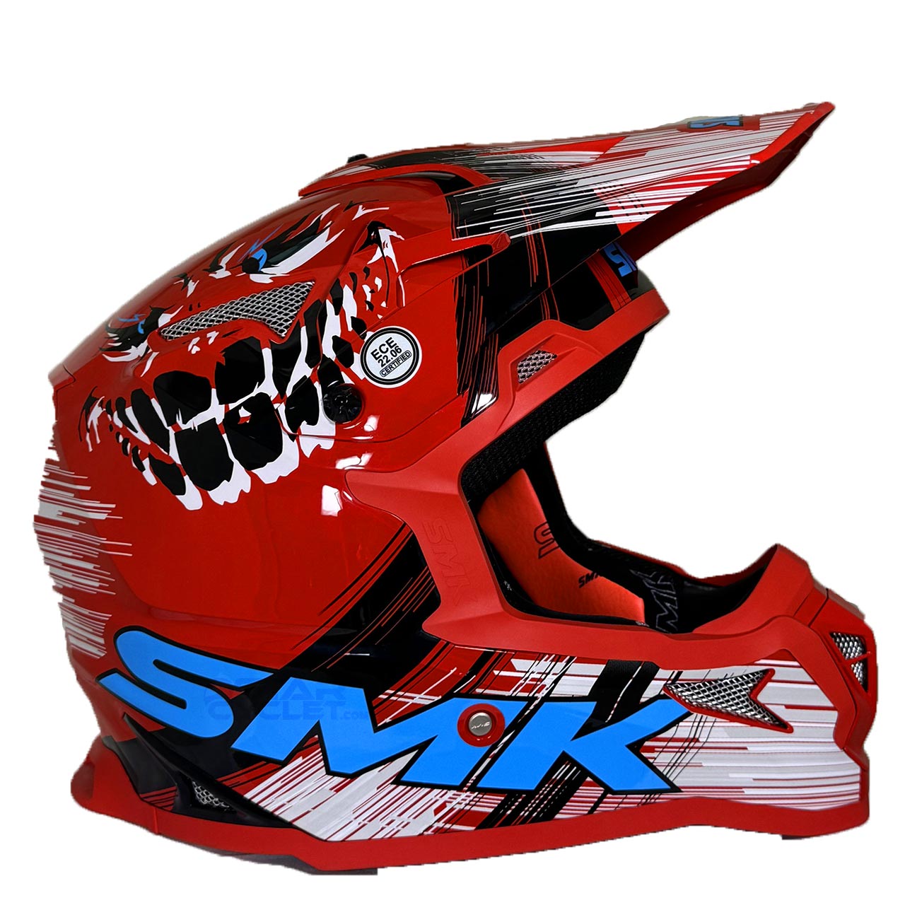 کیفیت کلاه کاسکت کراسی SMK آلترا مدل SMILEY (GL315)