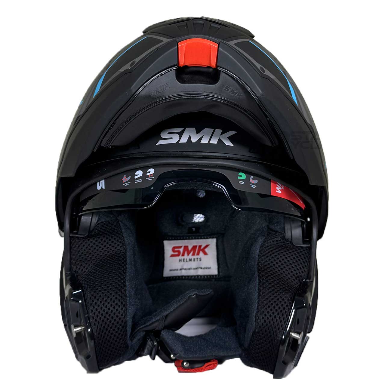 عکس کلاه کاسکت فک متحرک SMK مدل TEKKER (MA265) BLU