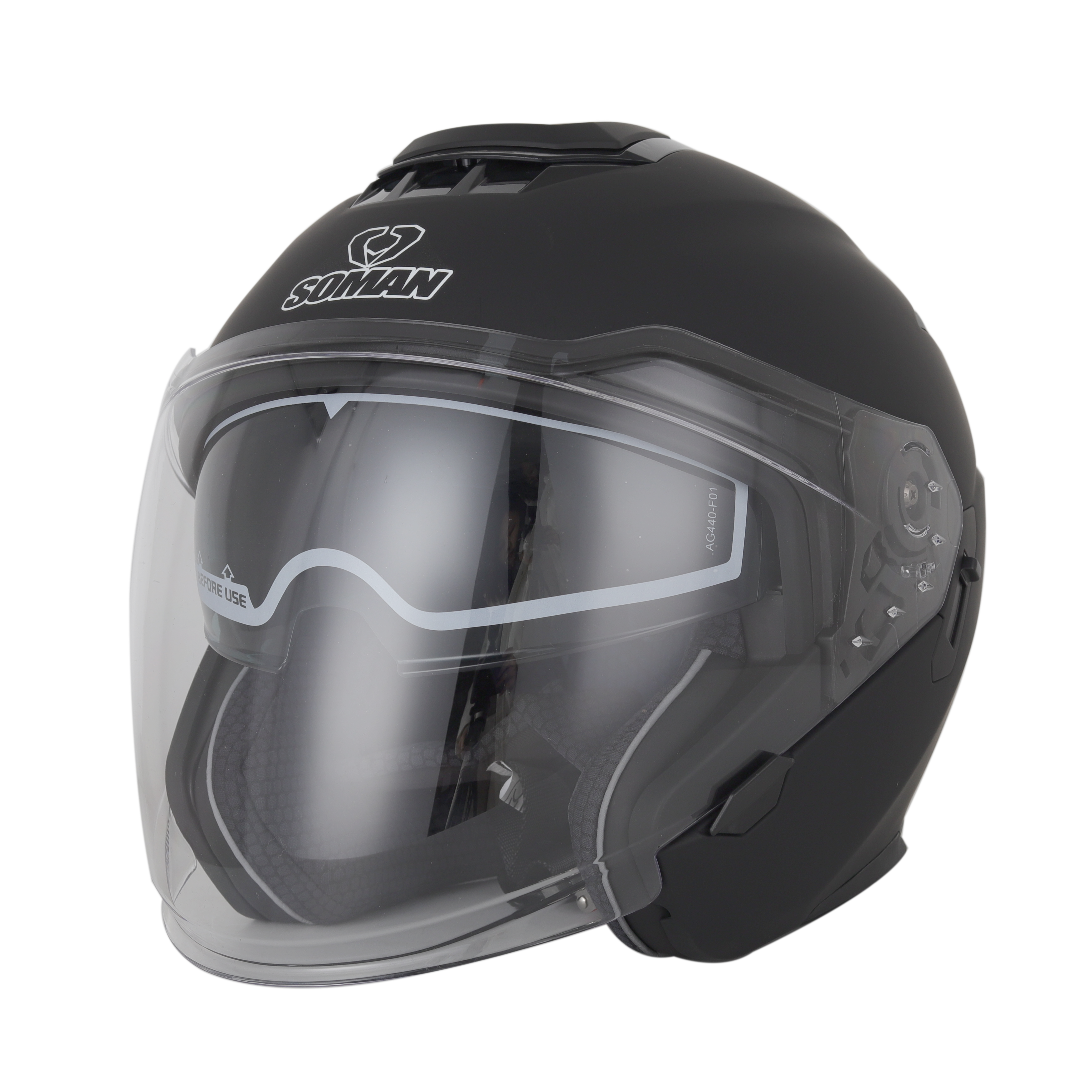 خرید کلاه کاسکت بدون فک سومان مدل 527 MTBLACK