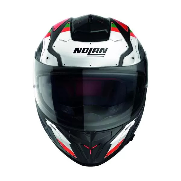 جنس کلاه کاسکت فک متحرک نولان مدل N80-8 WHT-RD