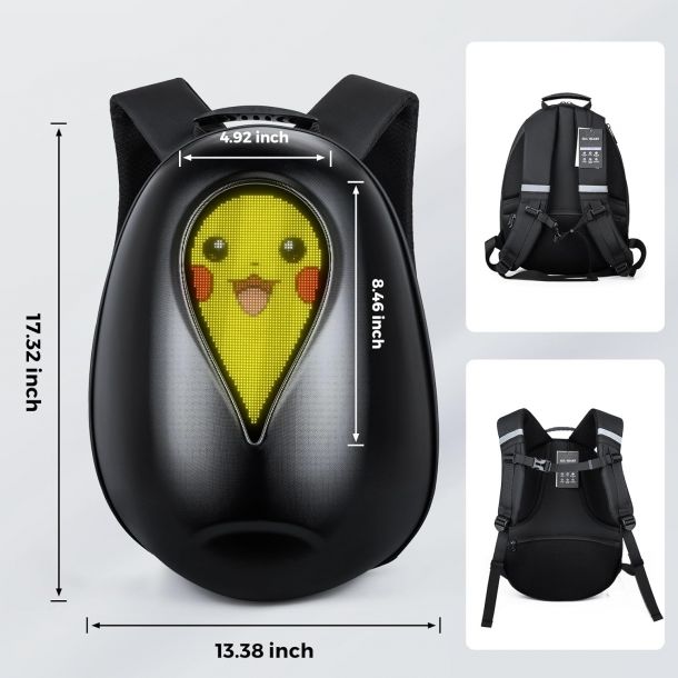 ابعاد کوله پشتی چراغ دار موتور سواری مدل LOY SEA HEART