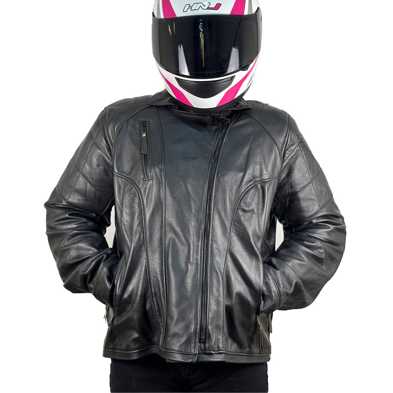 خرید کاپشن موتور سواری زنانه چرم مدل ALWAYS-103