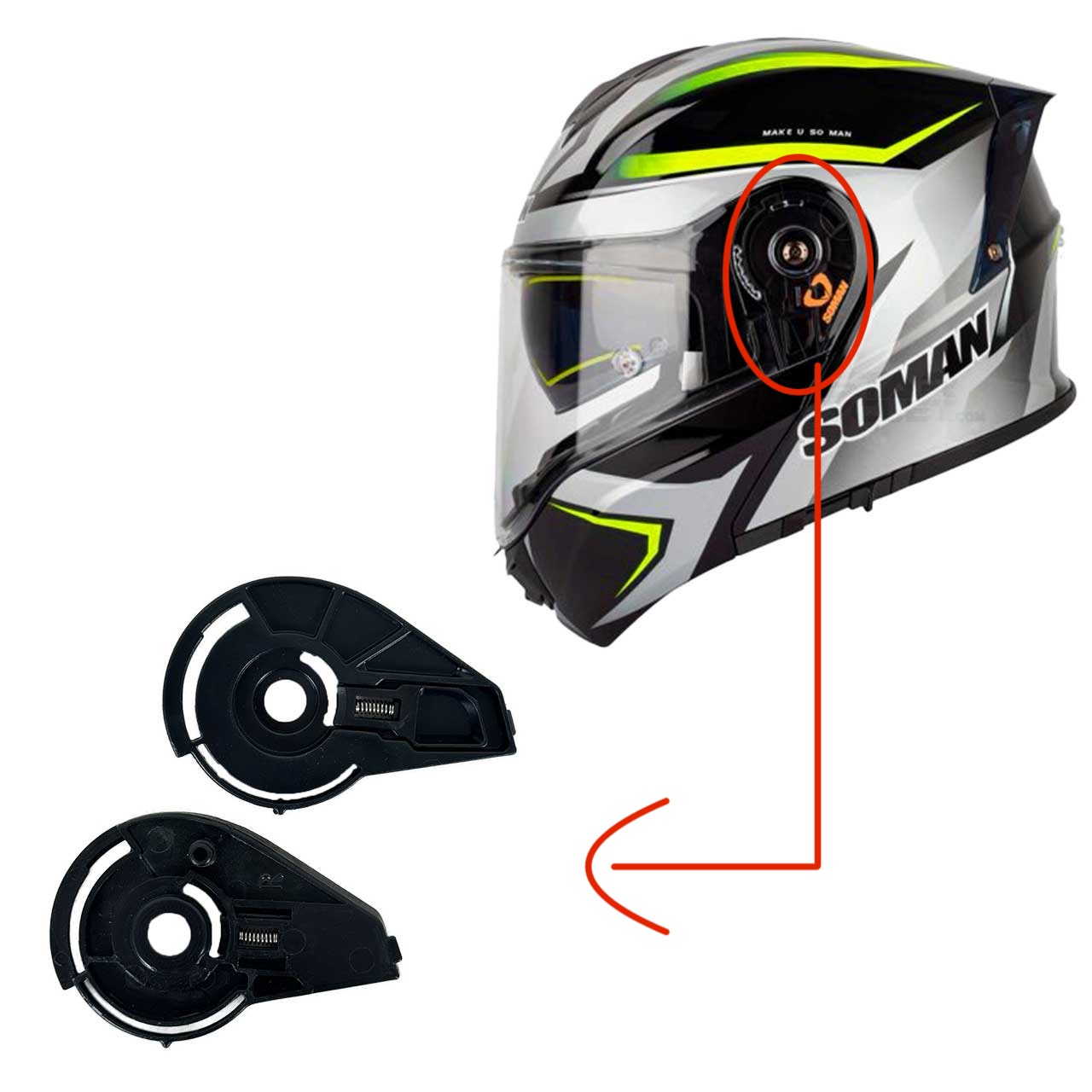 قیمت گوشواره کلاه کاسکت SOMAN مدل 965