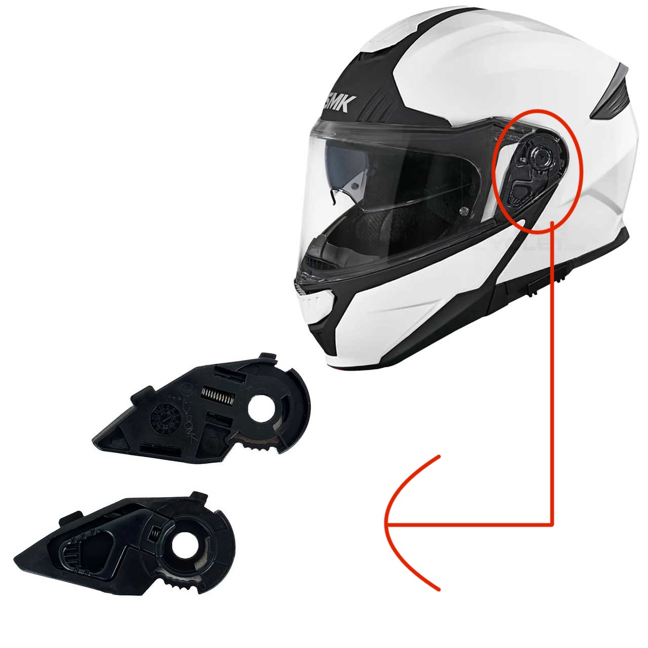 قیمت گوشواره کلاه کاسکت SMK مدل GULLWING