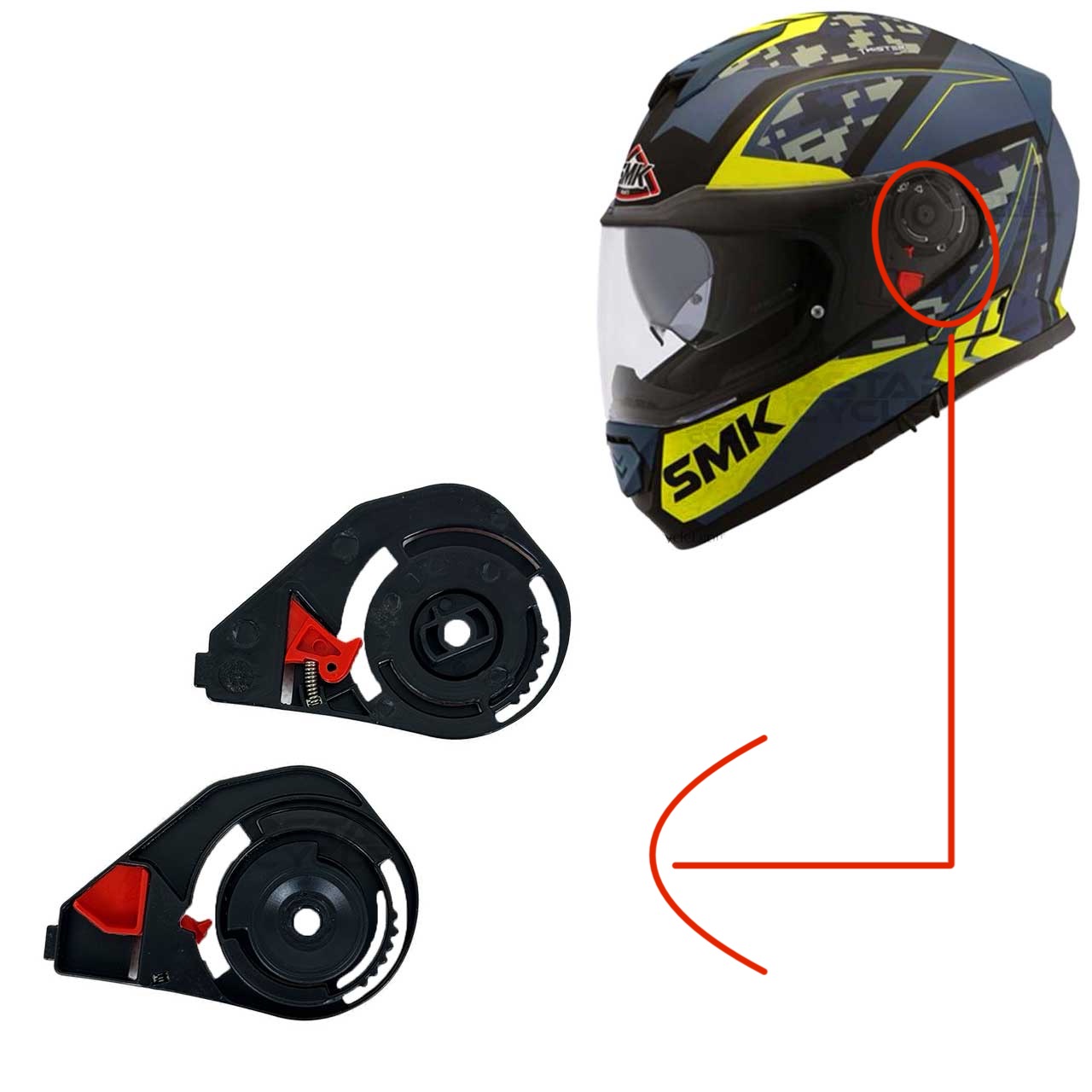 قیمت گوشواره کلاه کاسکت SMK مدل TWISTER