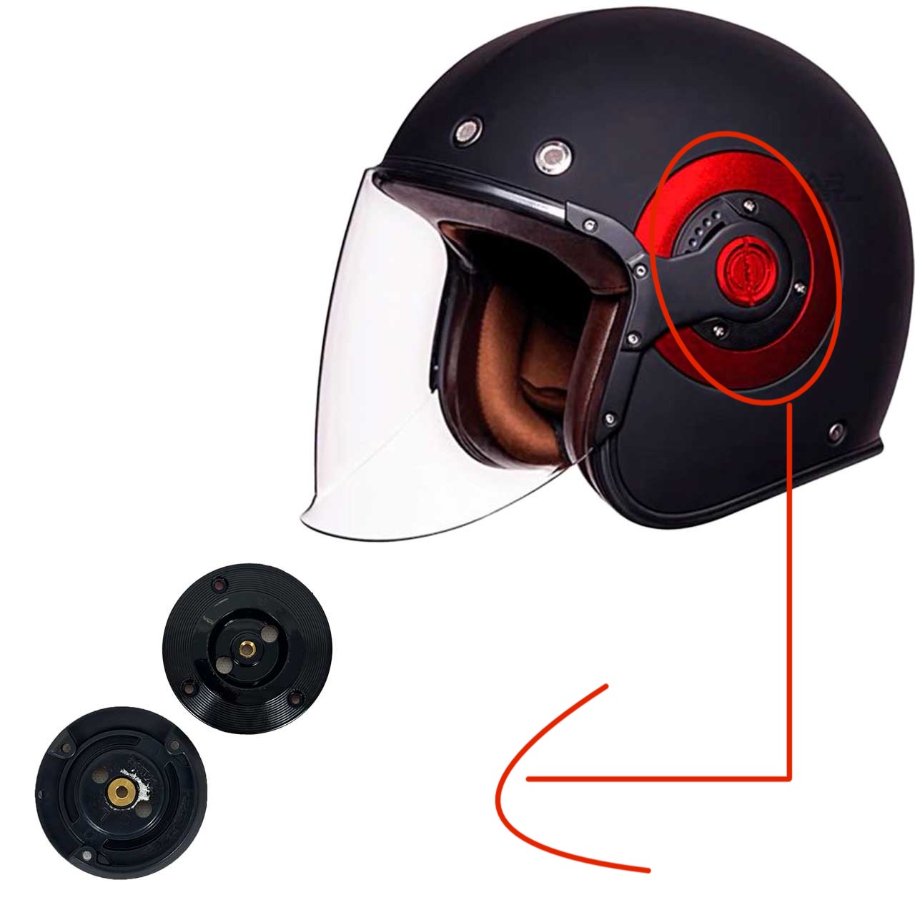 قیمت گوشواره کلاه کاسکت SMK مدل RETRO JET