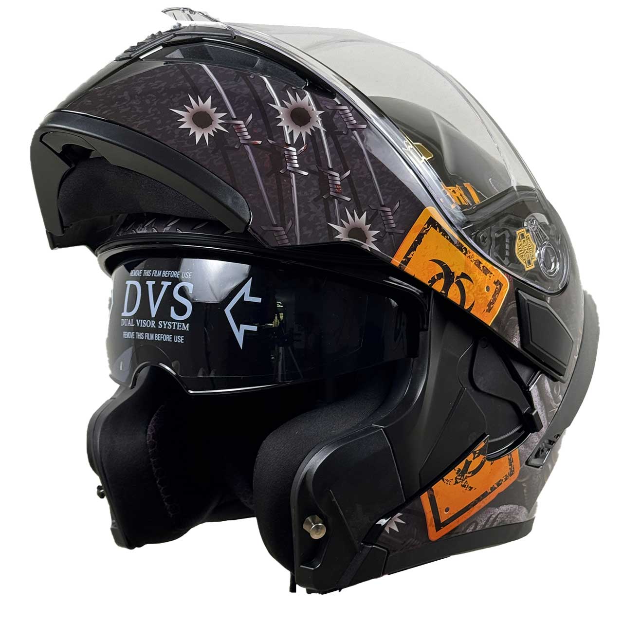 عینک کلاه کاسکت فک متحرک QIKE مدل DANGER