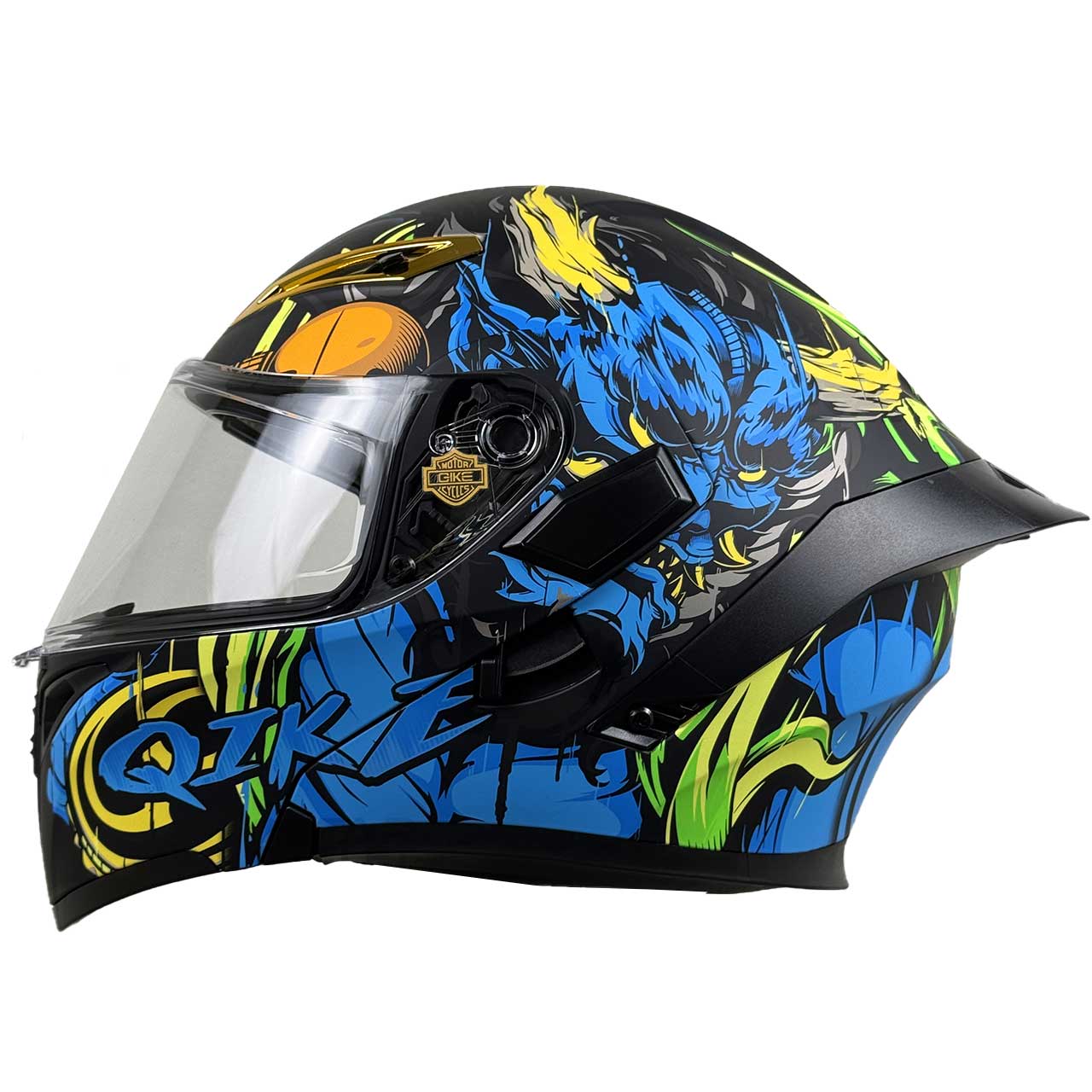 قیمت کلاه کاسکت فک متحرک QIKE مدل BLU DRGN