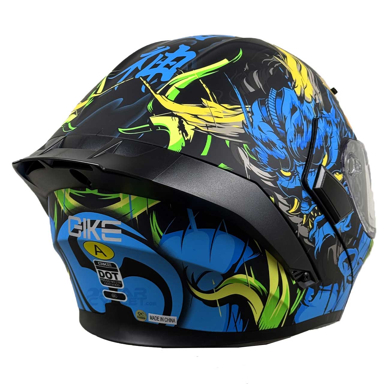 وزن کلاه کاسکت فک متحرک QIKE مدل BLU DRGN