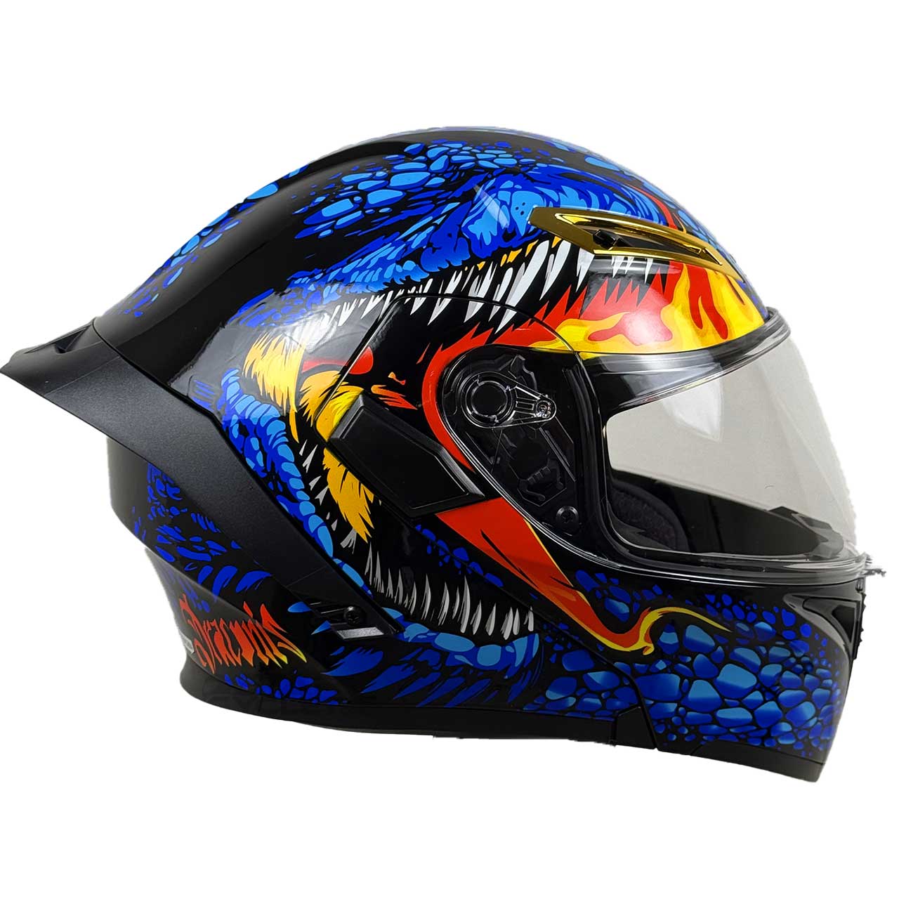 استاندارد کلاه کاسکت فک متحرک QIKE مدل BLU FIRE