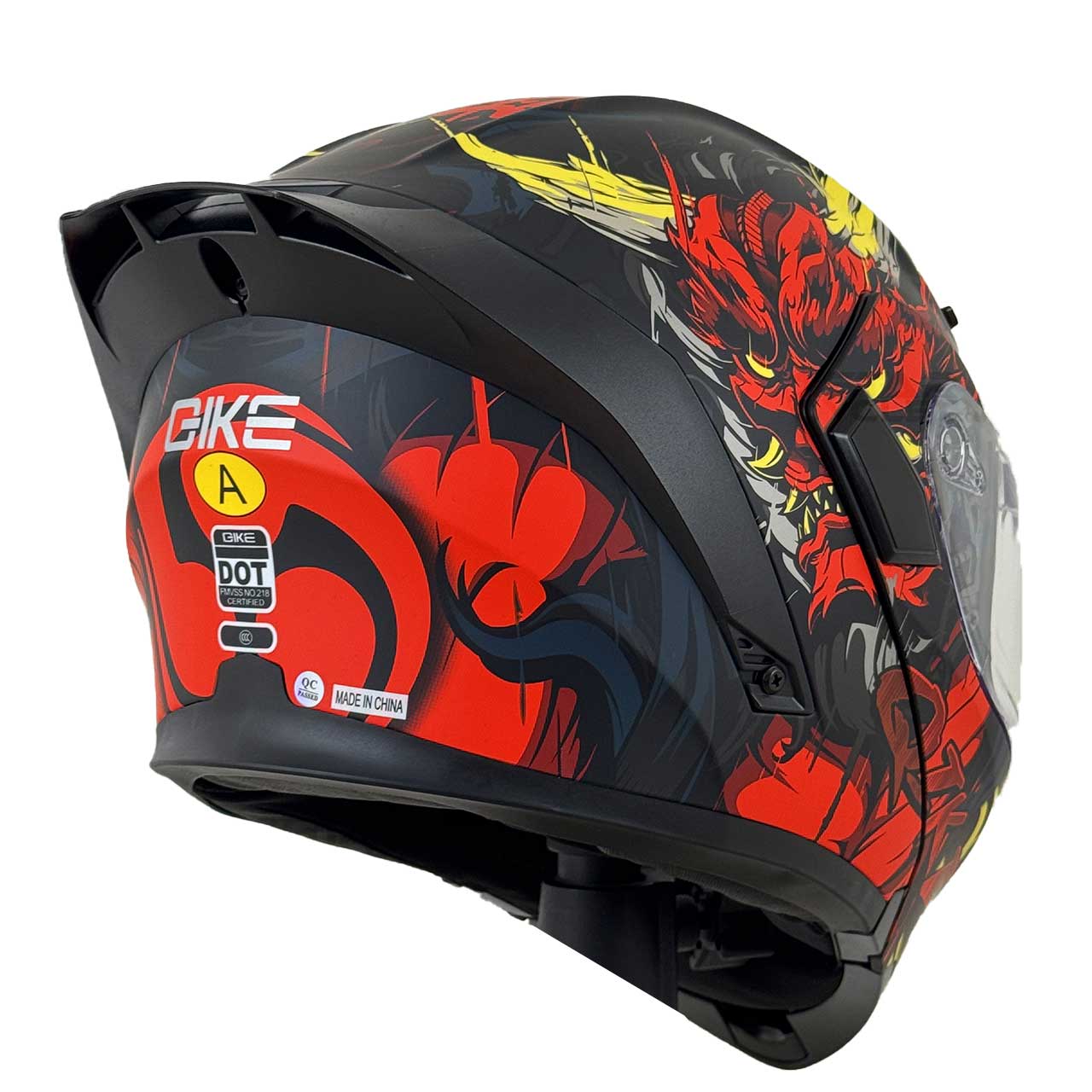 استاندارد کلاه کاسکت فک متحرک QIKE مدل RED EVIL