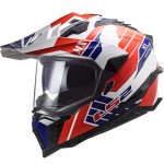 خرید کلاه کاسکت اندرو LS2 مدل EXPLORER MX WHITE-BLUE-RED