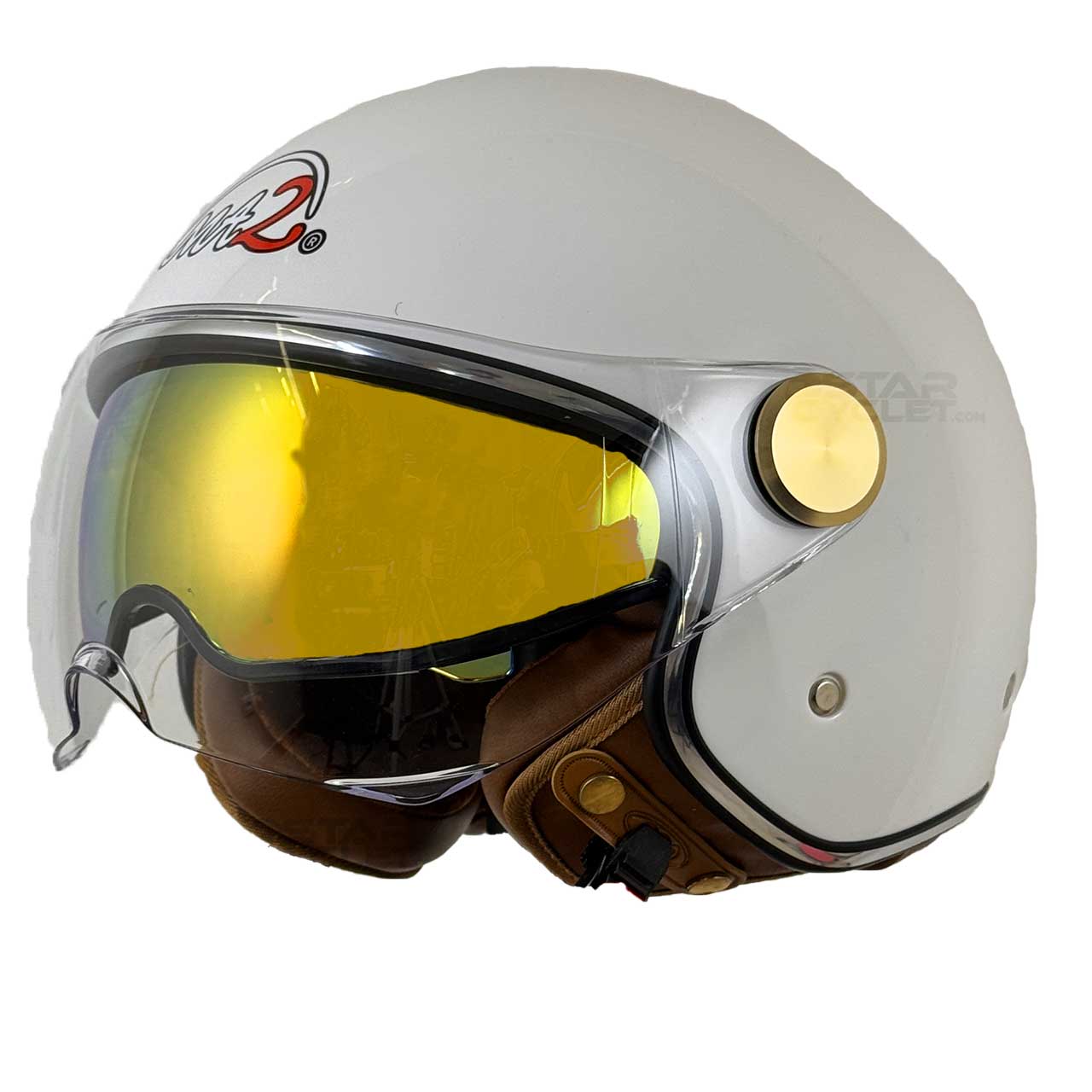 عینک کلاه کاسکت وسپایی MA2 مدل WHITE