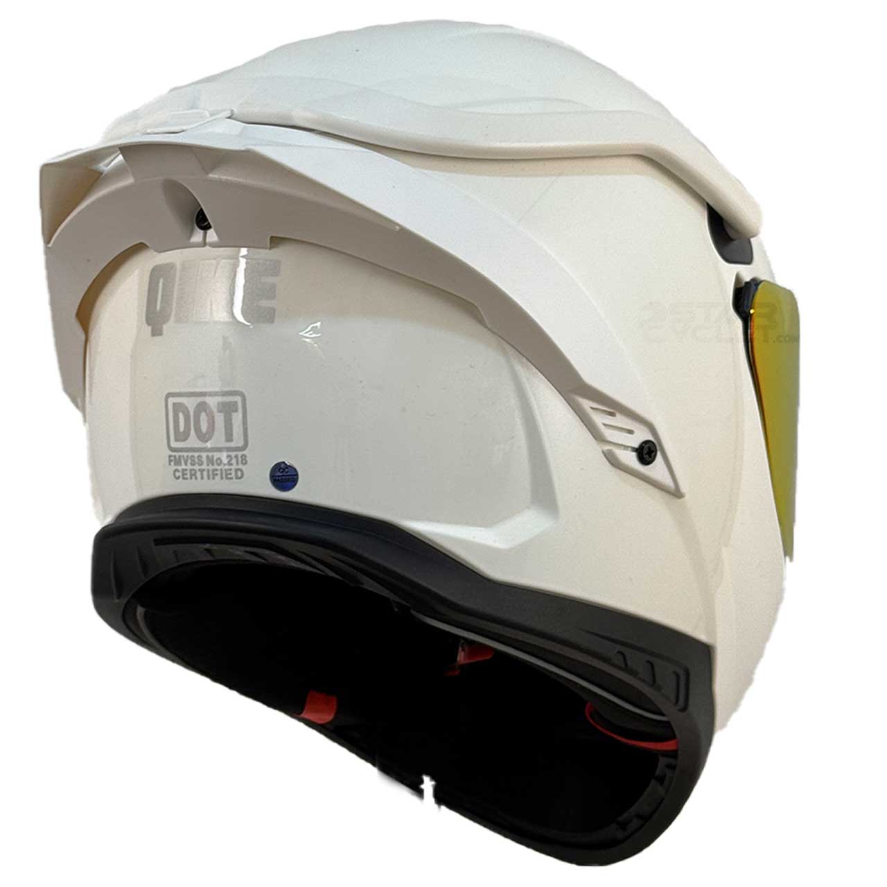 وزن کلاه کاسکت فک متحرک دسته دار QIKE مدل WHITE