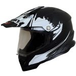 خرید کلاه کاسکت ادونچری MA2 مدل 919 MATT-BLACK-WHITE