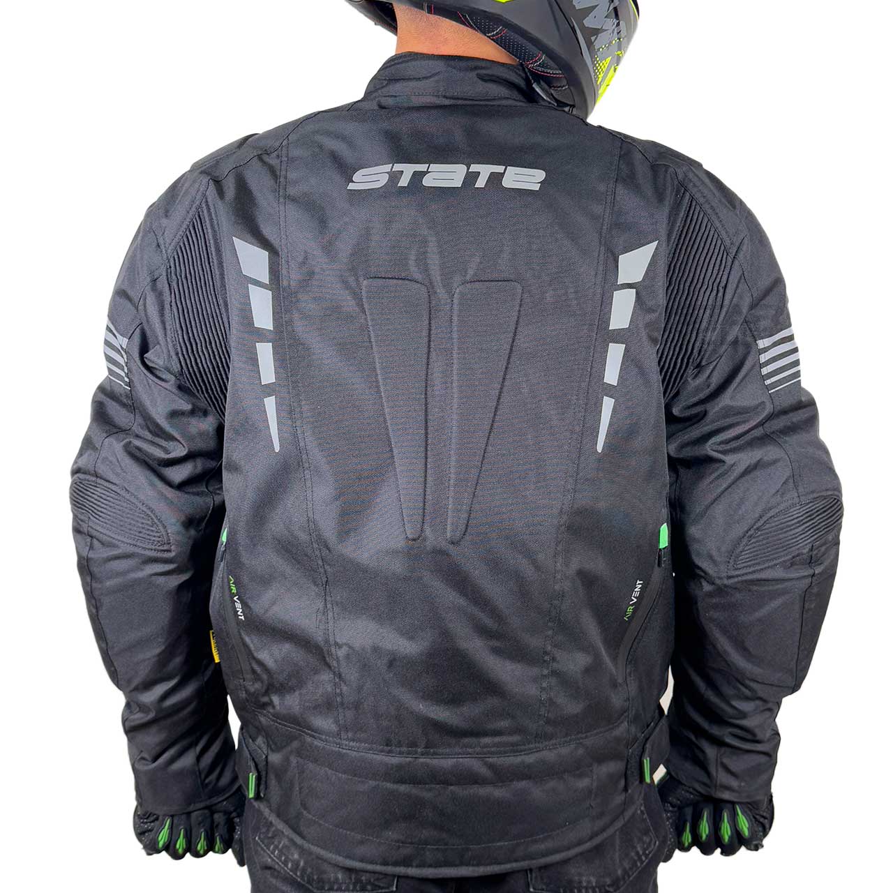 عکس کاپشن موتور سواری نیف STATE مدل GREEN