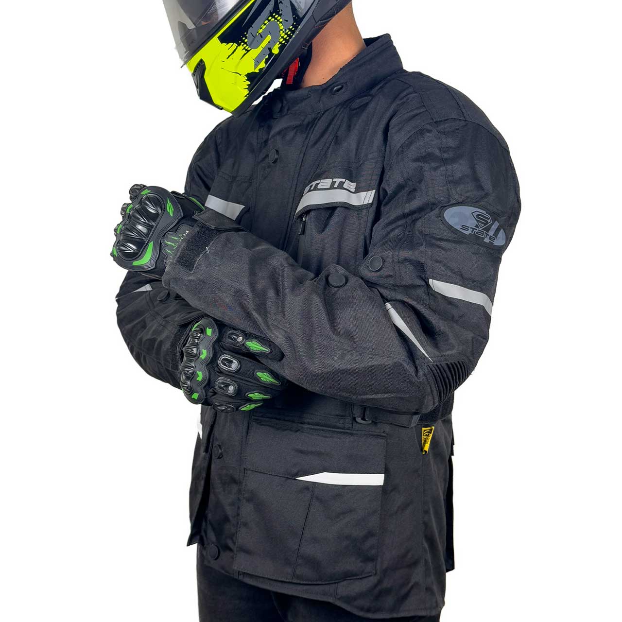 بررسی کاپشن موتور سواری ادونچر تورینگ STATE مدل BLACK