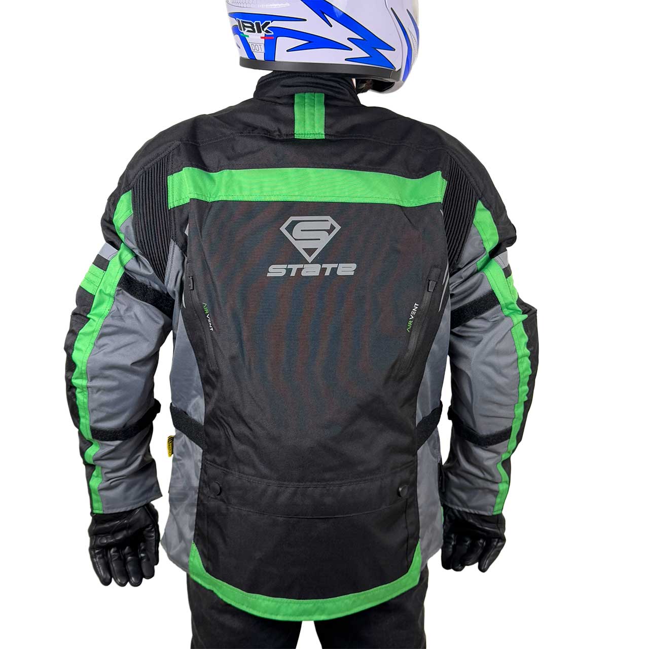 عکس کاپشن موتور سواری موژلار STATE مدل GREEN