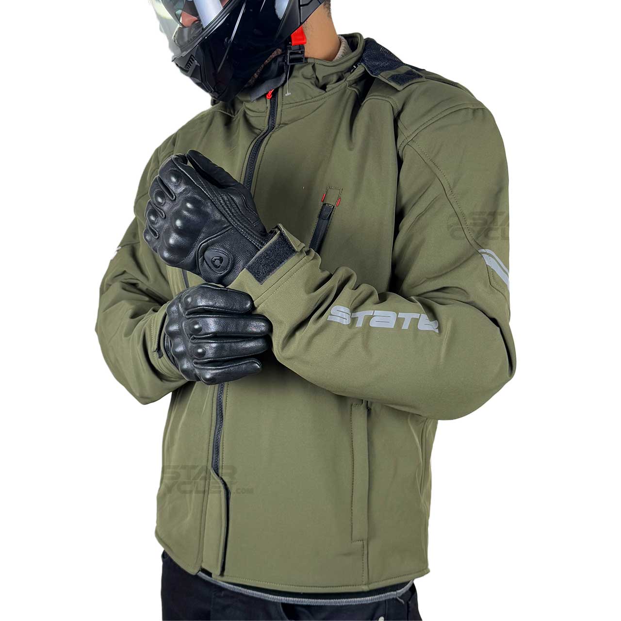 قیمت کاپشن موتور سواری دیاموند STATE مدل GREEN