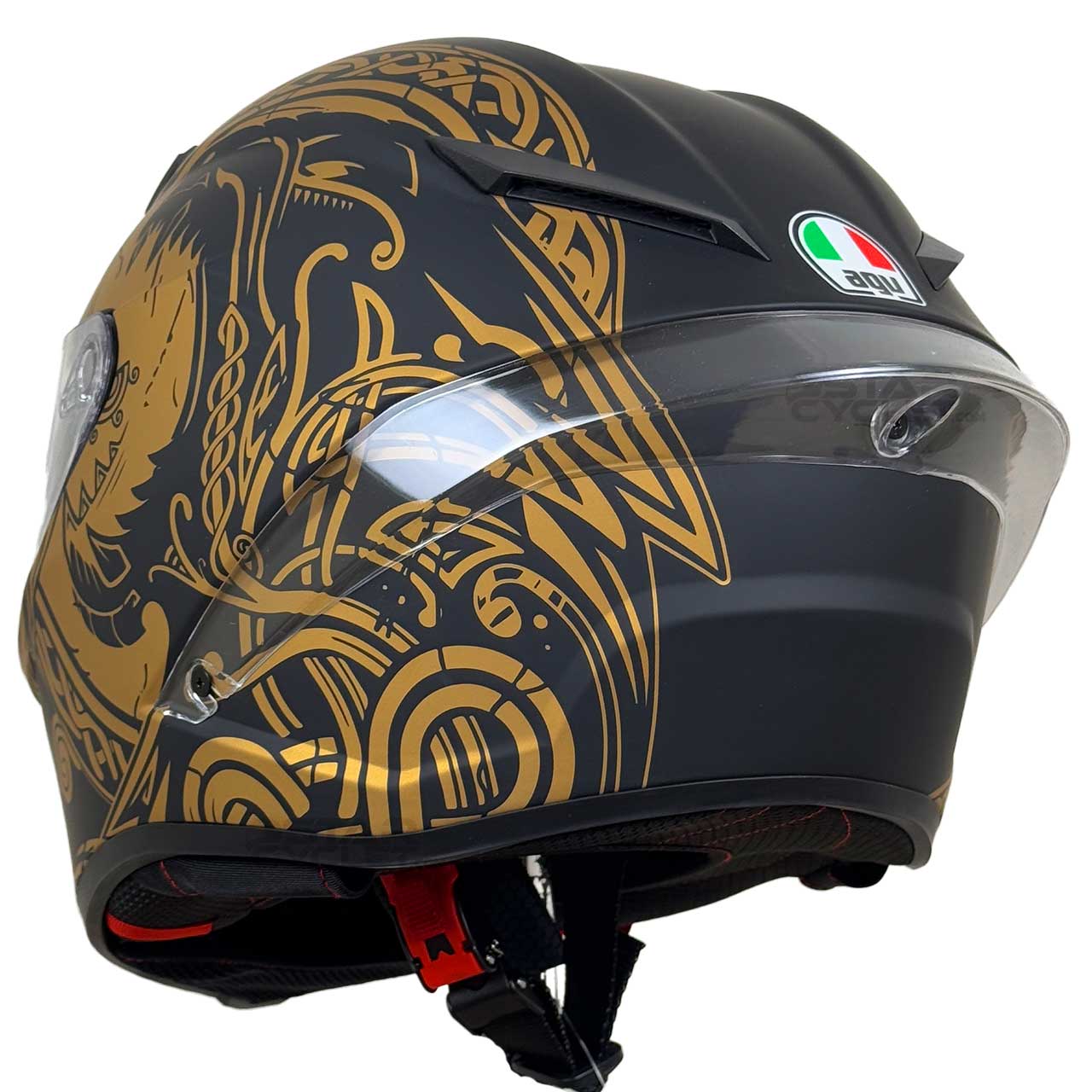 جتس کلاه کاسکت فک ثابت طرح AGV مدل DRAGON GOLD