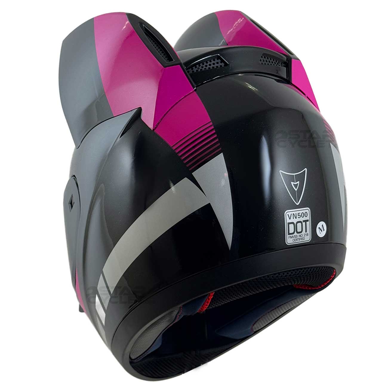 عکس کلاه کاسکت گربه‌ای VENOME مدل BK PINK