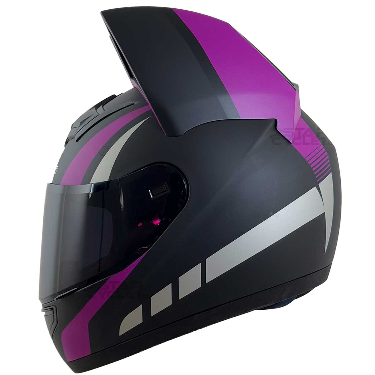 بررسی کلاه کاسکت گربه‌ای VENOME مدل BK PURPLE